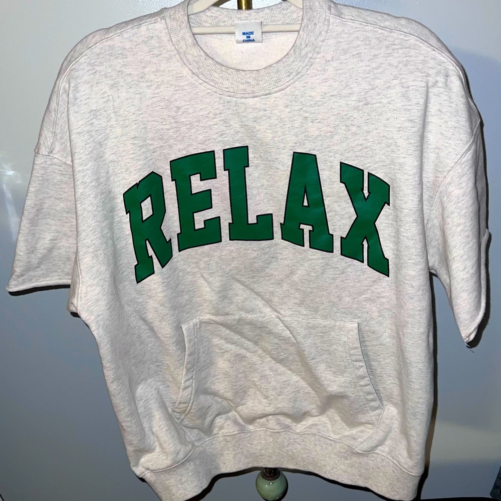 OVER SIZED CREW NECK Cut off sleeves